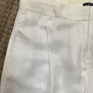 J. Crew lined linen pleated dress pants